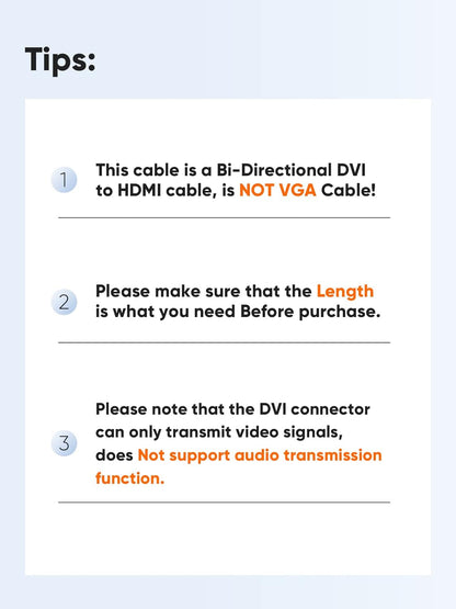 DVI to HDMI Cable, 5Ft HDMI Male to DVI-D Male Bi-Directional Adapter Cable, HDMI to DVI-D 24+1 High Speed Cable Support 1080P HD for Raspberry Pi, Roku, Xbox One, PS5, Blue-Ray