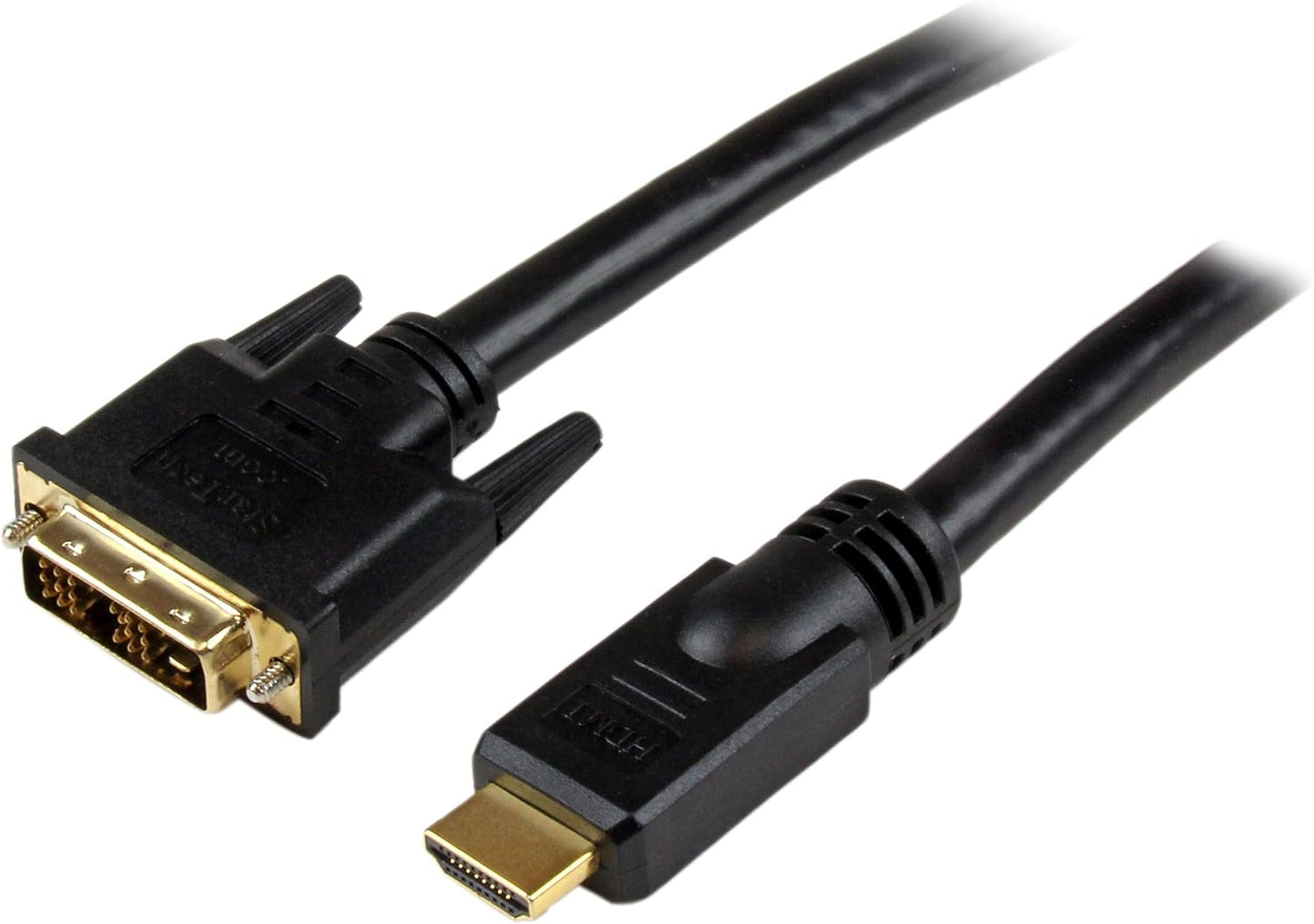 50 Ft. (15.2 M) HDMI to DVI D Adapter Cable - HDMI to DVI-D Cable - Strain Relief Connectors - Bi-Directional - HDMI to DVI Cable (HDMIDVIMM50)