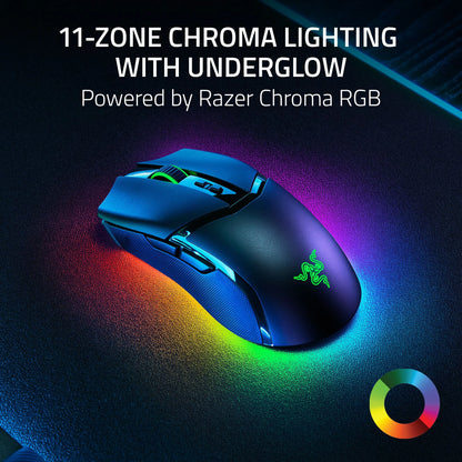 Cobra Pro Lightweight Wireless PC Gaming Mouse with  Chroma RGB, Customizable Controls, 77G, Black