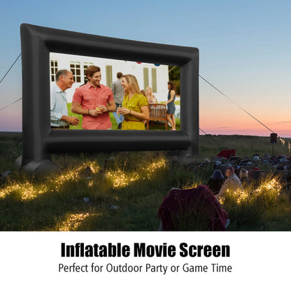 20FT Inflatable Projector Screen Projection Outdoor Home Theater W/ Blower