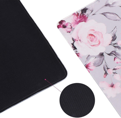 Desk Mat, Extended Gaming Mouse Pad (31.5X15.7 In), Large Non-Slip Rubber Base Mousepad with Stitched Edges, Waterproof Keyboard Mouse Mat Desk Pad for Work, Game, Office, Home - Tea Rose